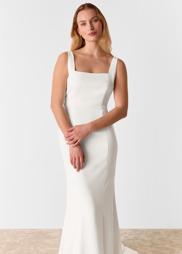 Ivory Mia Square Neck Wedding Dress