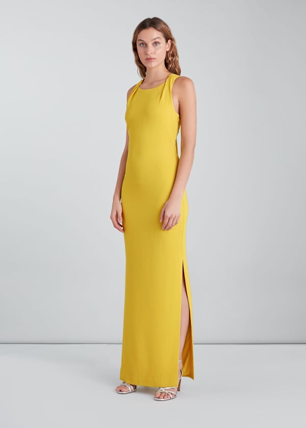Yellow Tie Back Dress