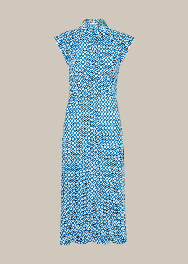 Blue Astrix Floral Blue Dress