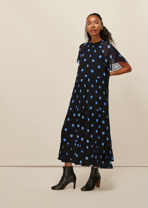Black Margie Spot Dress