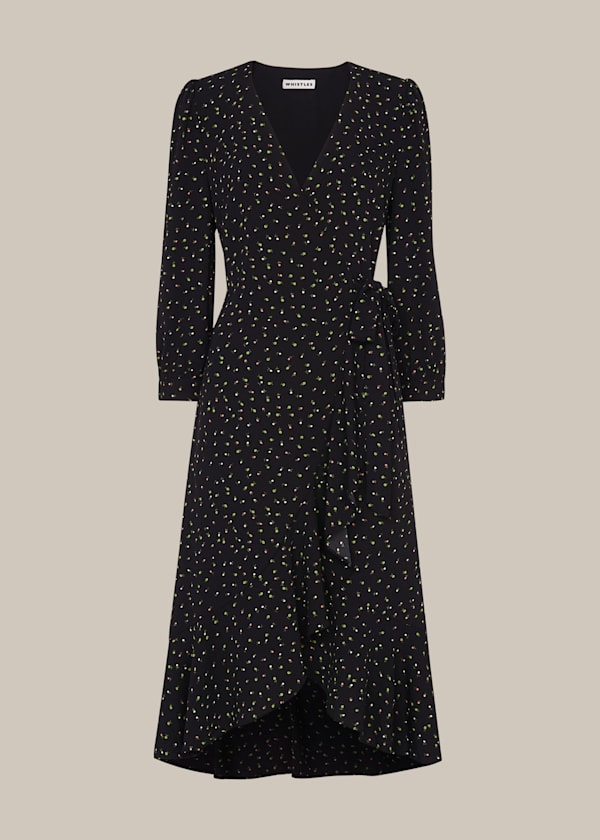 Multicolour Bright Bud Print Wrap Dress