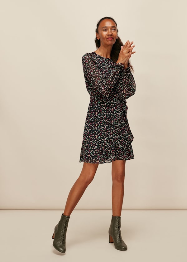 Multicolour Shoe Print Dress