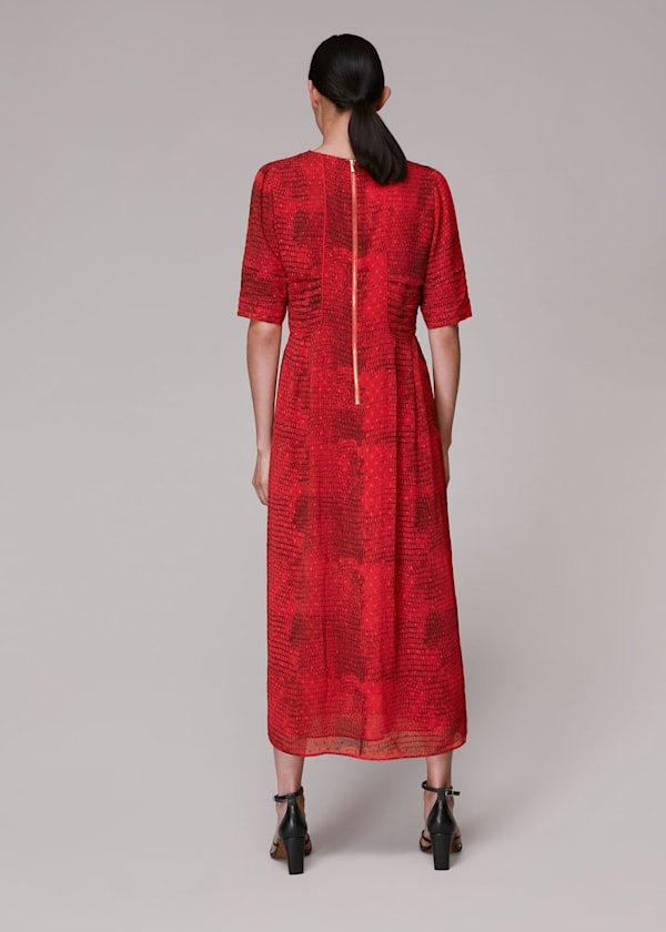 SNAKE ANIMAL DOBBY DRESS