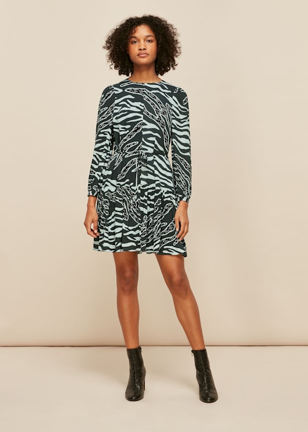 Graphic Zebra Print Dress