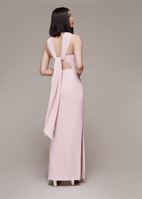 Pale Pink Tie Back Dress