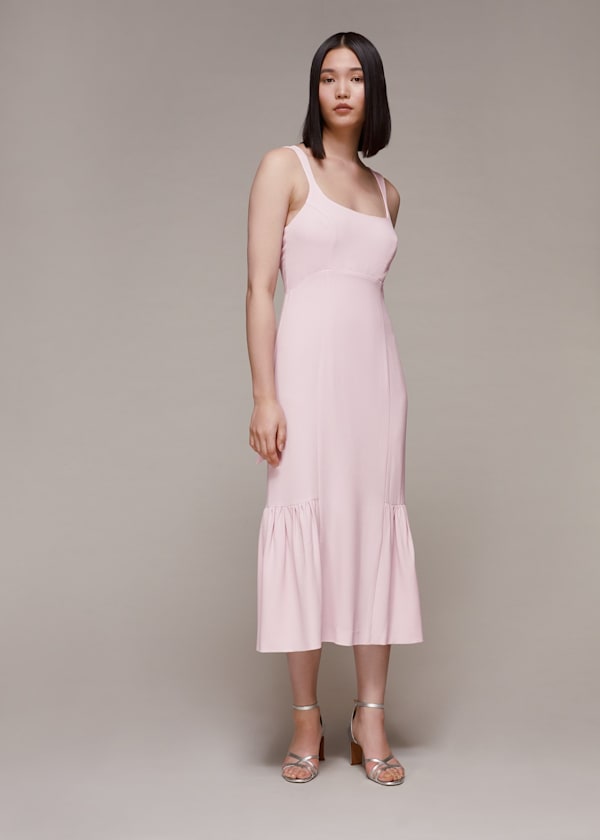 Pale Pink Sarah Tie Detail Dress
