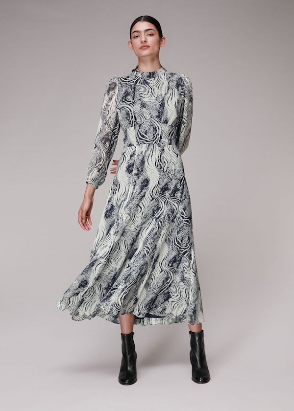 Multicolour Flowing Tiger Joan Dress