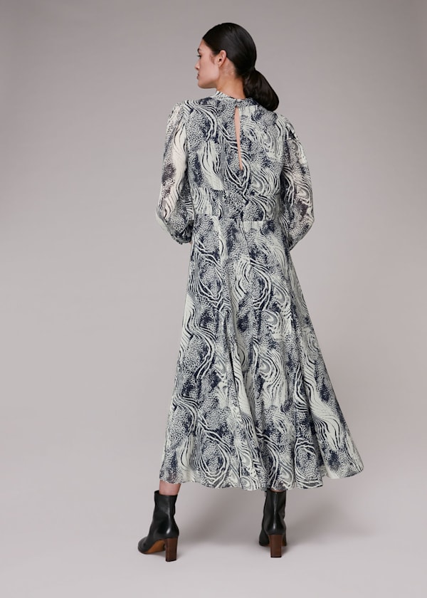 Multicolour Flowing Tiger Joan Dress