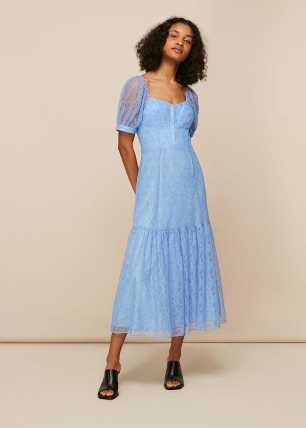 Blue Lace Corset Dress