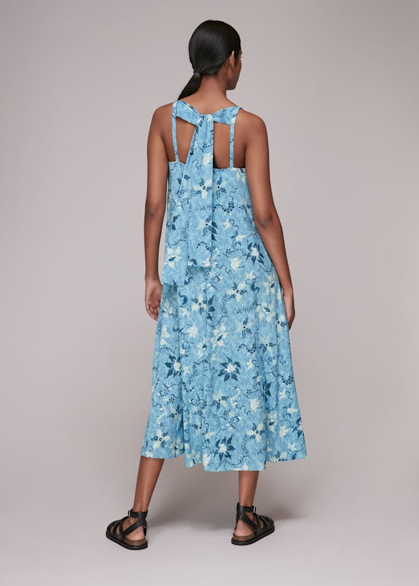 Blue Cecilia Batik Garland Dress