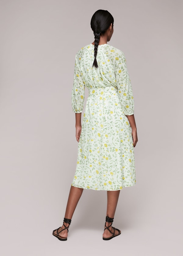 Multicolour Savannah Floral Silk Mix Dress