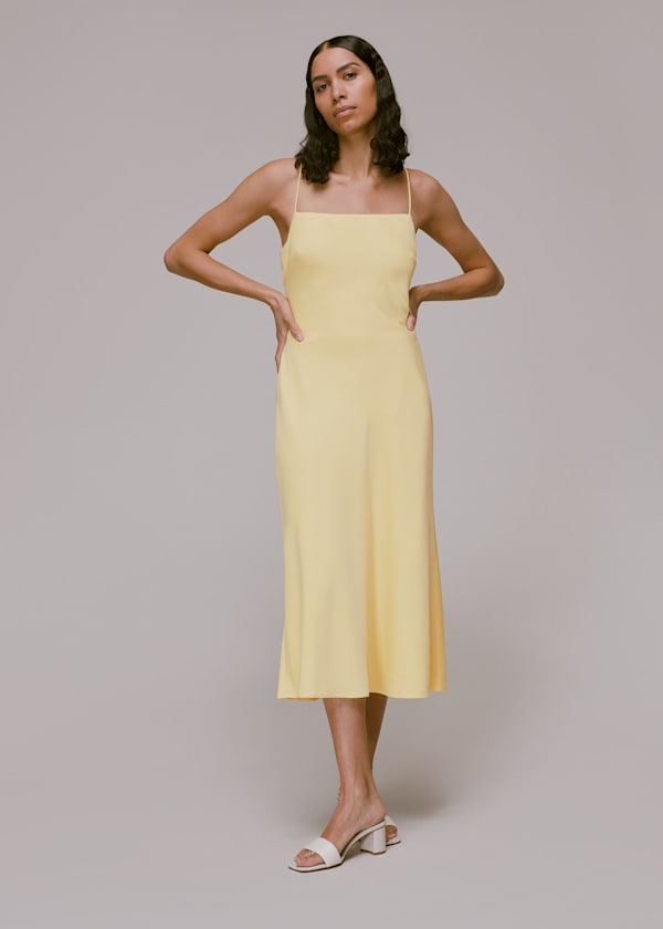 Yellow Dagma Satin Cami Dress