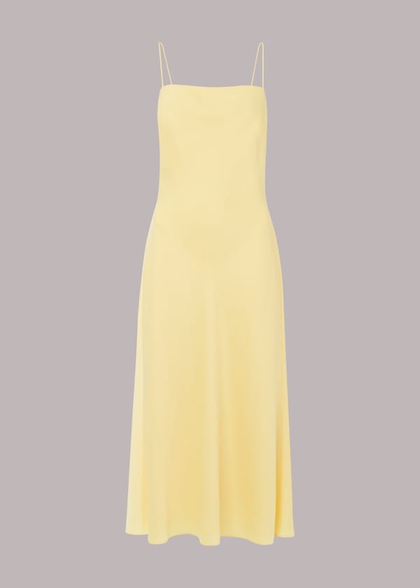 Yellow Dagma Satin Cami Dress