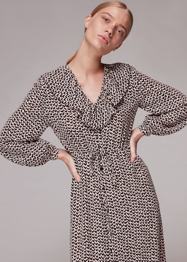 Multicolour Abstract Heart Print Dress