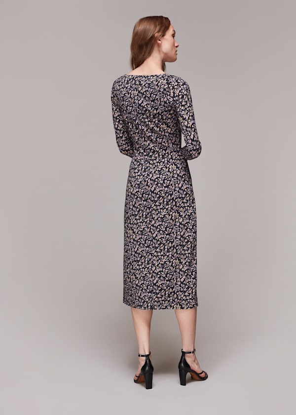 Multicolour Trailing Floral Jersey Dress
