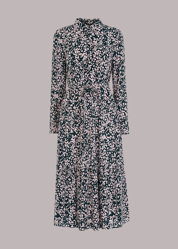 Dashed Animal Shirt Dress