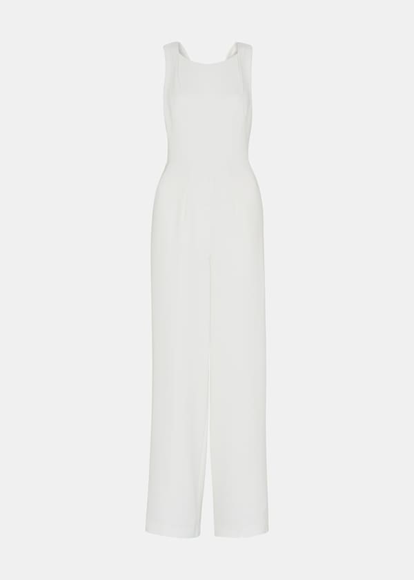 Ivory Tie Back Bridal Jumpsuit