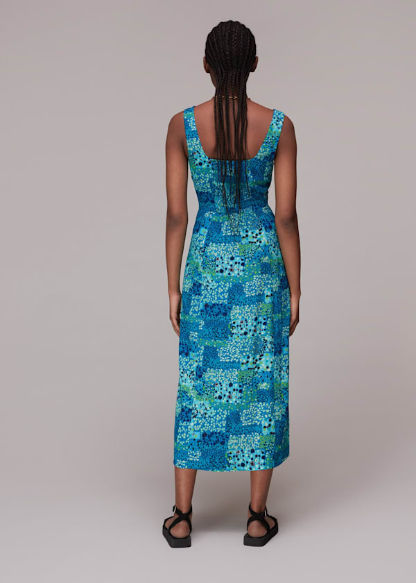 Blue Spring Meadow Button Up Dress