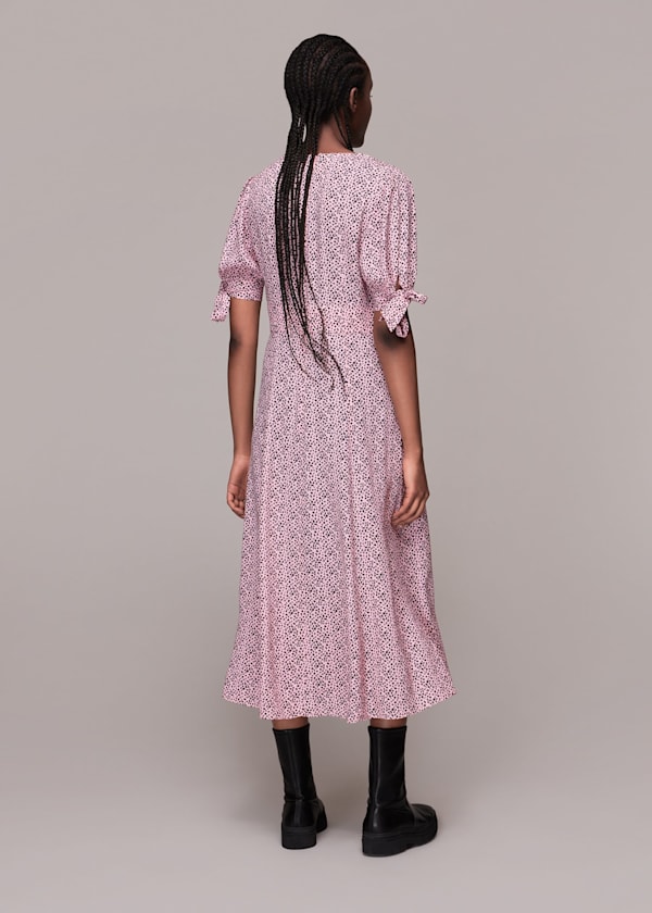 Multicolour Ink Leopard Print Neave Dress