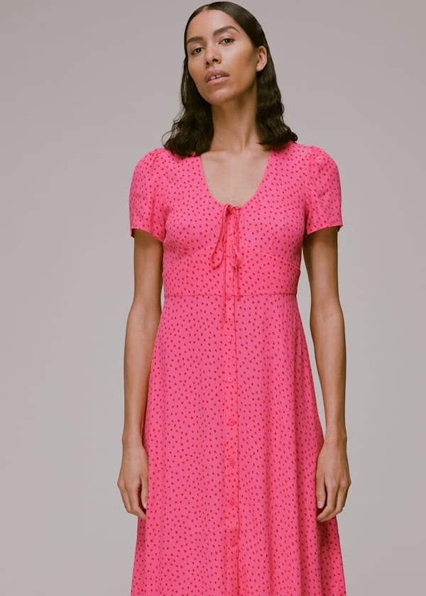 Pink Heidi Spot Print Dress