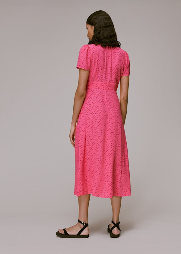 Pink Heidi Spot Print Dress