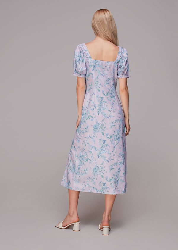 Multicolour Floral Bouquet Print Midi