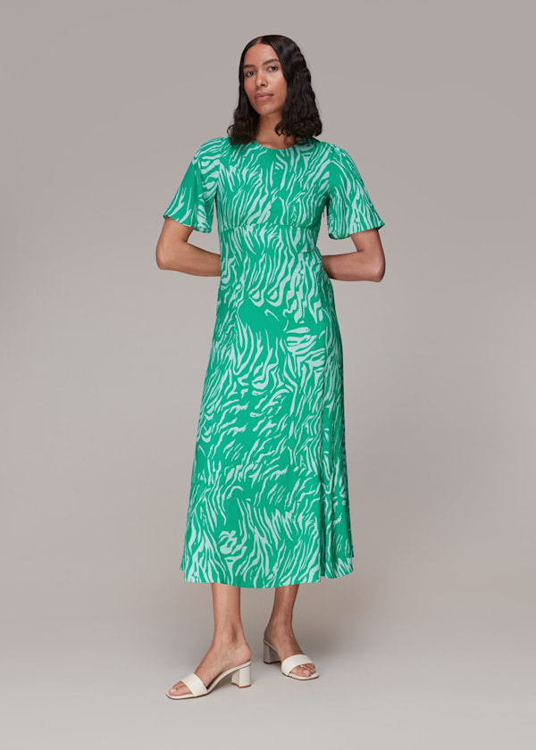Green Midnight Tiger Alana Dress
