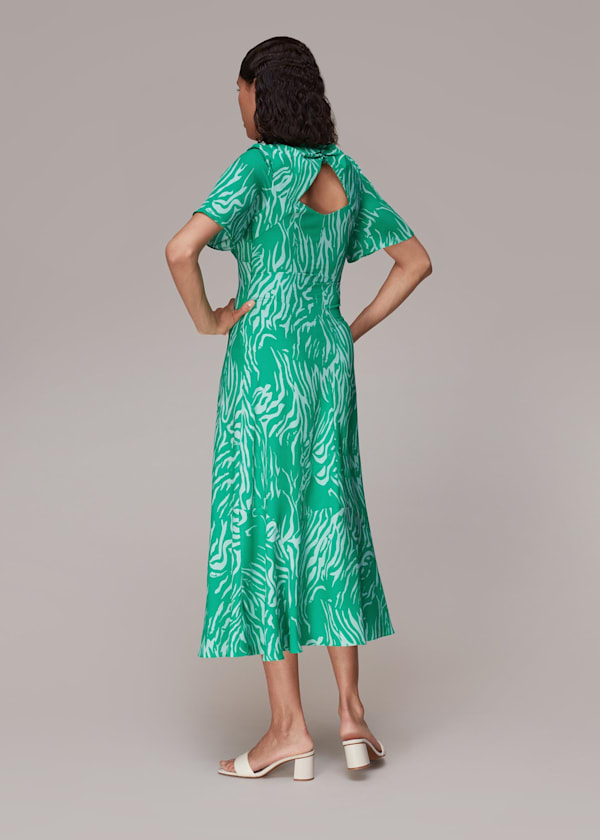 Green Midnight Tiger Alana Dress