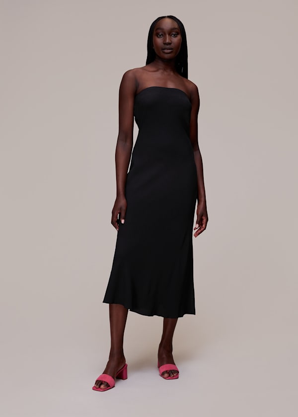 Bandeau Strapless Midi Dress