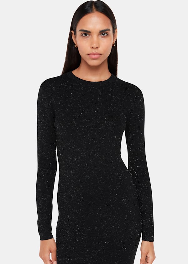 Black Annie Sparkle Knit Dress