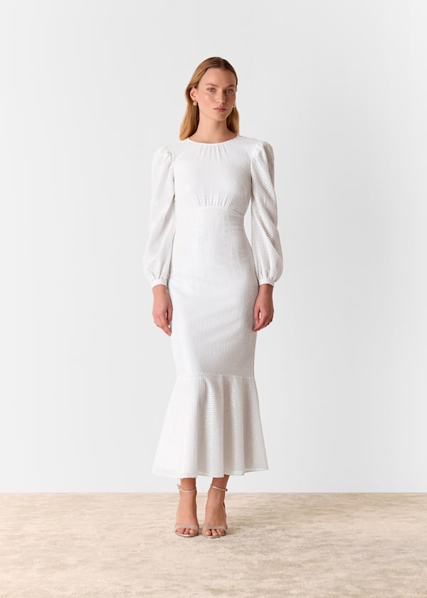Ivory Loretta Sequin Wedding Dress