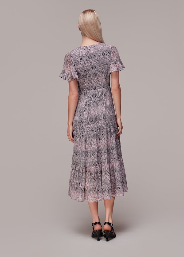 Pink Tiger Dobby Midi Dress