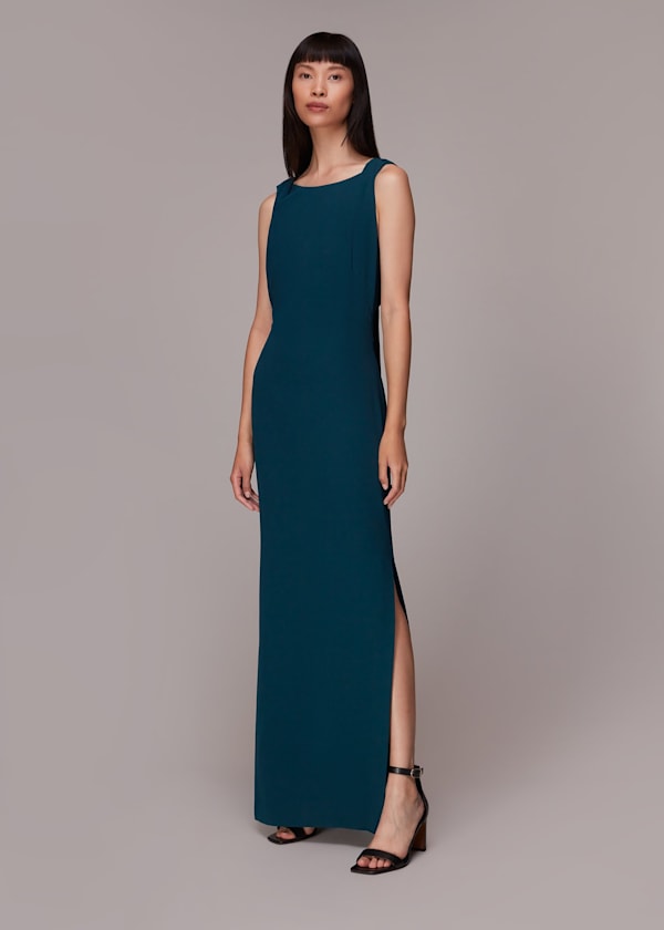 Teal Tie Back Dress
