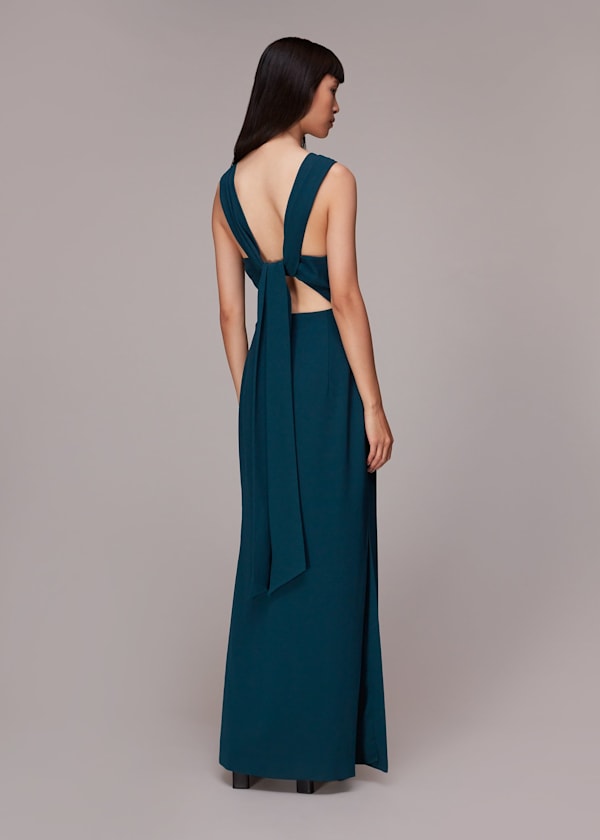 Teal Tie Back Dress