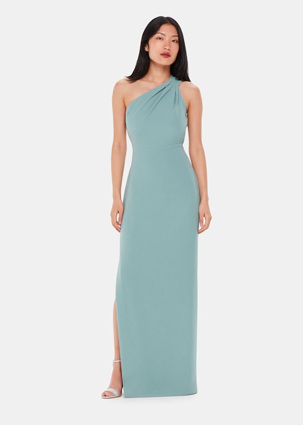 Sage Green Bethan One Shoulder Maxi Dress