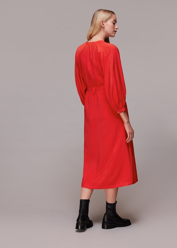Red Lizzie Midi Dress