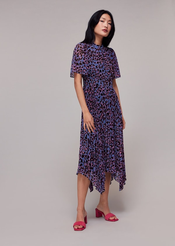 Whistles snow blossom pleated dress deals
