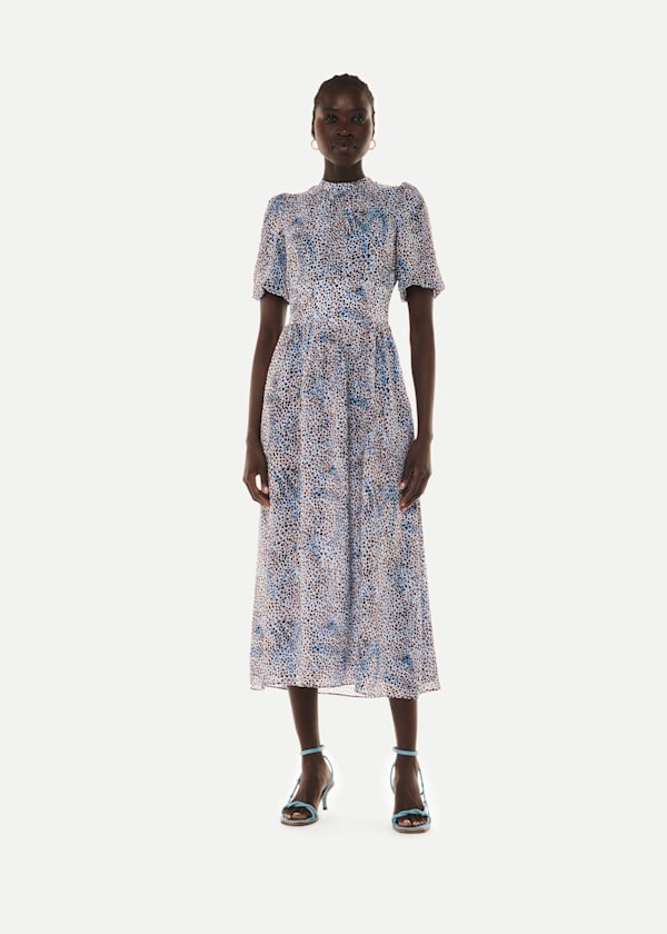 Blue Ink Spot Blair Dress