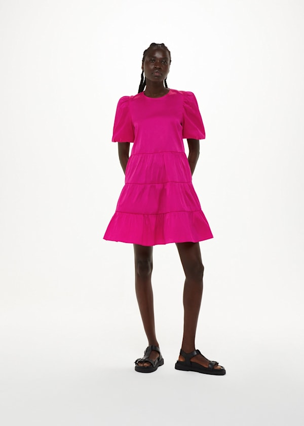Pink Aubrey Tiered Dress