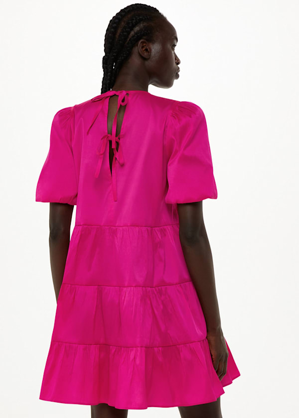 Pink Aubrey Tiered Dress
