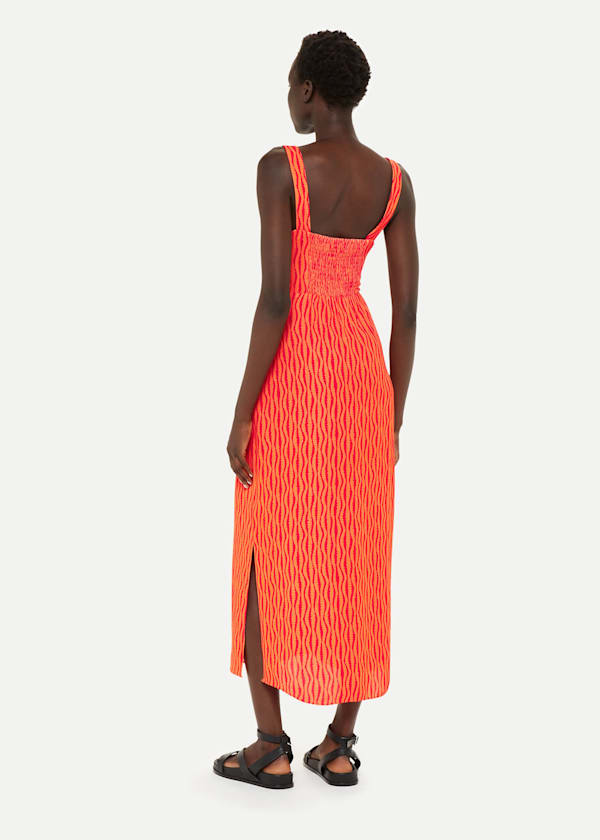 Red Andie Optical Rope Print Dress