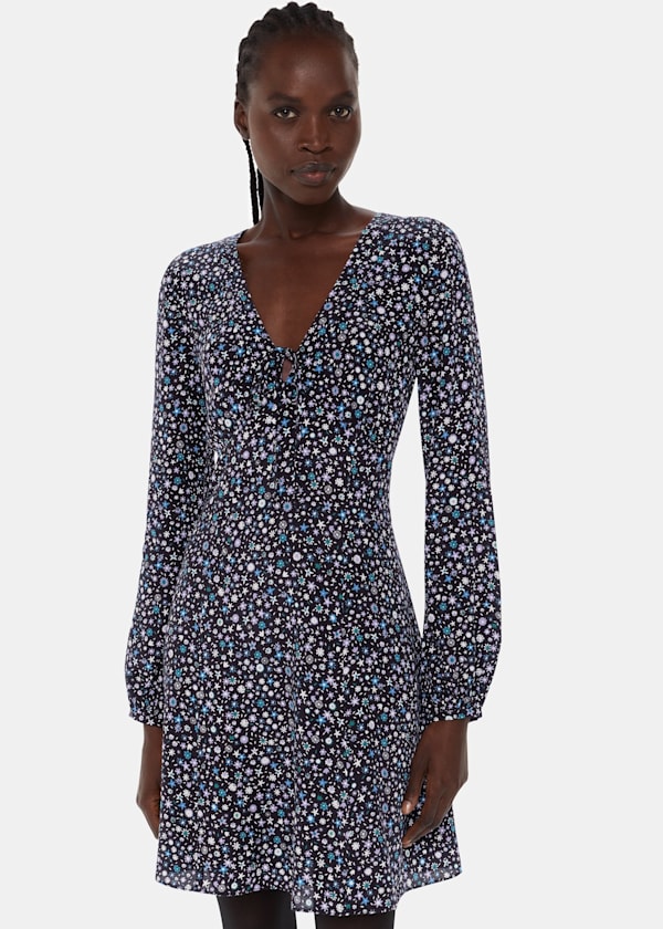 Black Painted Garden Dress