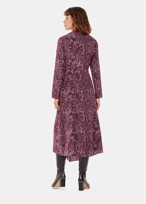 Strawberry Plant Silk Dress