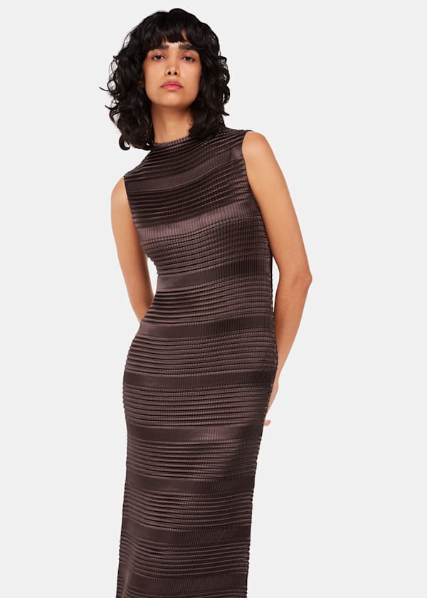 Sleeveless Ruched Column Dress