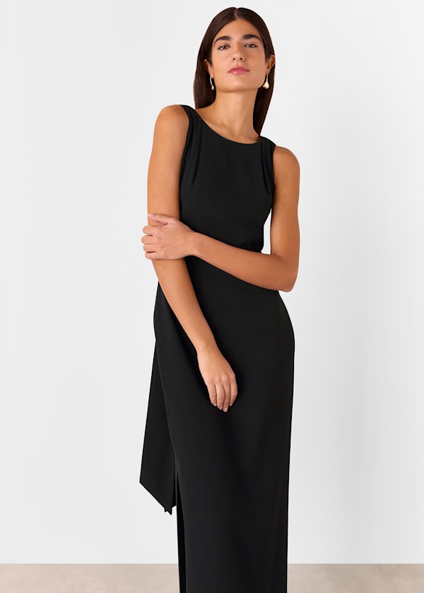 Black Tie Back Maxi Dress