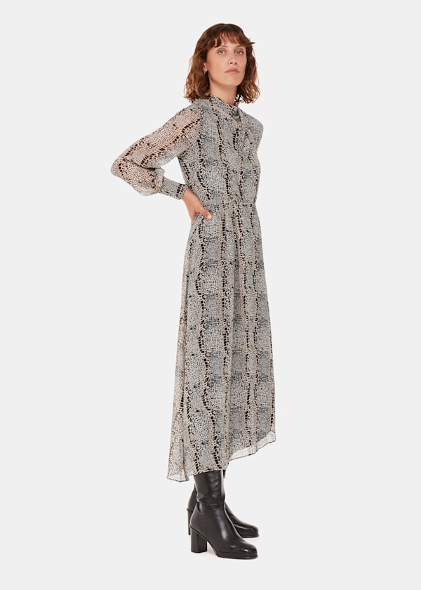 Multicolour Optical Snake Meg Dress