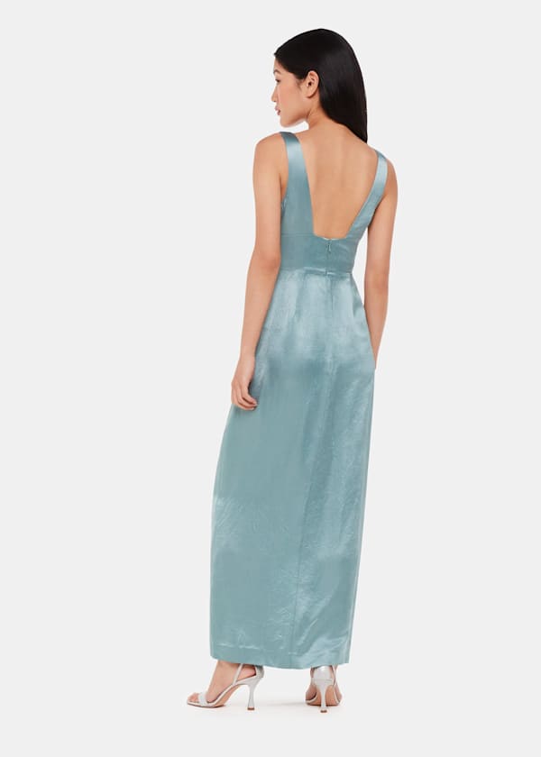 Sage Green Charlotte Satin Maxi Dress