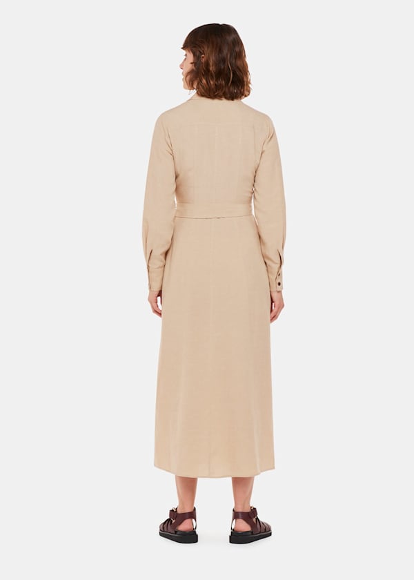 Neutral Estella Shirt Dress