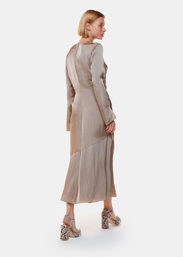 Pewter Luna Cowl Neck Midi Dress