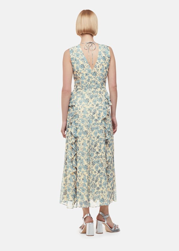 Blue Shaded Floral Nellie Dress